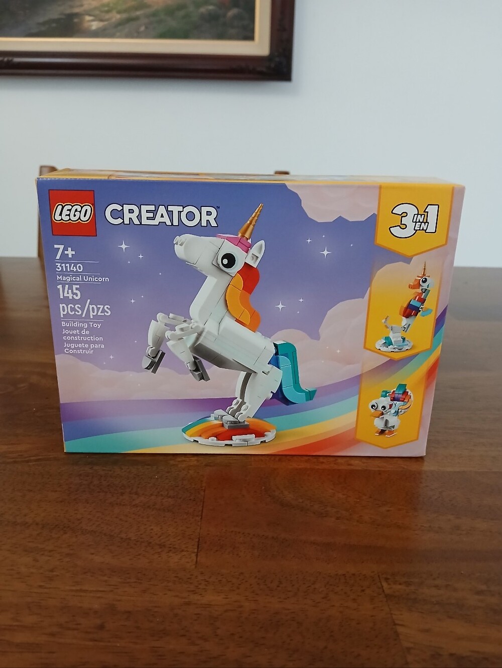 Lego 3 In 1 Magical Unicorn, Seahorse or Peacock. NWT 145 Pcs Ages 7+